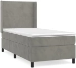 ΚΡΕΒΑΤΙ BOXSPRING ΜΕ ΣΤΡΩΜΑ ΑΝΟΙΧΤΟ ΓΚΡΙ 100X200 ΕΚ. ΒΕΛΟΥΔΙΝΟ 3132543