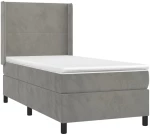 ΚΡΕΒΑΤΙ BOXSPRING ΜΕ ΣΤΡΩΜΑ ΑΝΟΙΧΤΟ ΓΚΡΙ 100X200 ΕΚ. ΒΕΛΟΥΔΙΝΟ 3132543