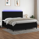 ΚΡΕΒΑΤΙ BOXSPRING ΜΕ ΣΤΡΩΜΑ & LED ΜΑΥΡΟ 200X200 ΕΚ. ΥΦΑΣΜΑΤΙΝΟ 3134903