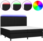ΚΡΕΒΑΤΙ BOXSPRING ΜΕ ΣΤΡΩΜΑ & LED ΜΑΥΡΟ 200X200 ΕΚ. ΥΦΑΣΜΑΤΙΝΟ 3134903