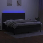 ΚΡΕΒΑΤΙ BOXSPRING ΜΕ ΣΤΡΩΜΑ & LED ΜΑΥΡΟ 200X200 ΕΚ. ΥΦΑΣΜΑΤΙΝΟ 3134903
