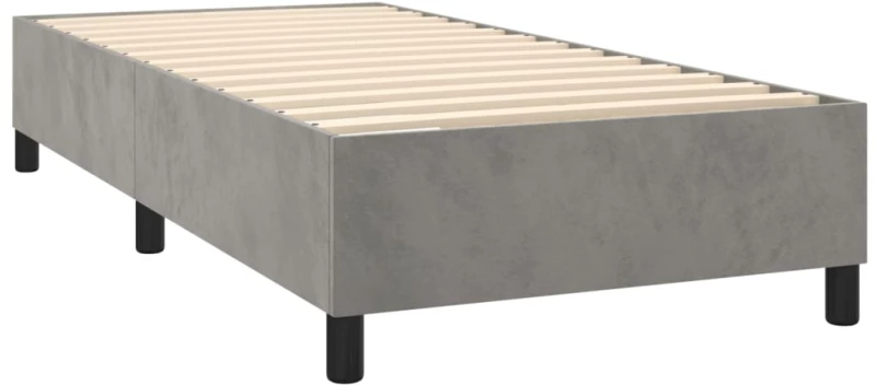 ΚΡΕΒΑΤΙ BOXSPRING ΜΕ ΣΤΡΩΜΑ ΑΝΟΙΧΤΟ ΓΚΡΙ 90X200 ΕΚ. ΒΕΛΟΥΔΙΝΟ 3143001