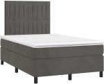ΚΡΕΒΑΤΙ BOXSPRING ΜΕ ΣΤΡΩΜΑ ΣΚΟΥΡΟ ΓΚΡΙ 120X200 ΕΚ. ΒΕΛΟΥΔΙΝΟ 3143134