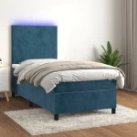 ΚΡΕΒΑΤΙ BOXSPRING ΜΕ ΣΤΡΩΜΑ & LED ΣΚ. ΜΠΛΕ 100X200ΕΚ. ΒΕΛΟΥΔΙΝΟ 3135991