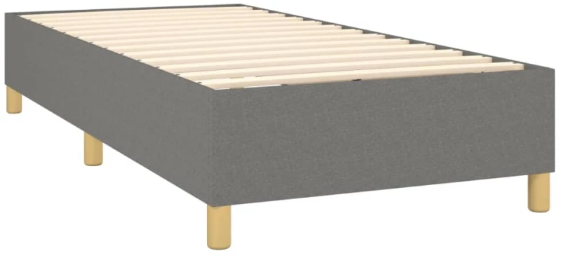 ΚΡΕΒΑΤΙ BOXSPRING ΜΕ ΣΤΡΩΜΑ ΣΚΟΥΡΟ ΓΚΡΙ 90X190 ΕΚ. ΥΦΑΣΜΑΤΙΝΟ 3142138