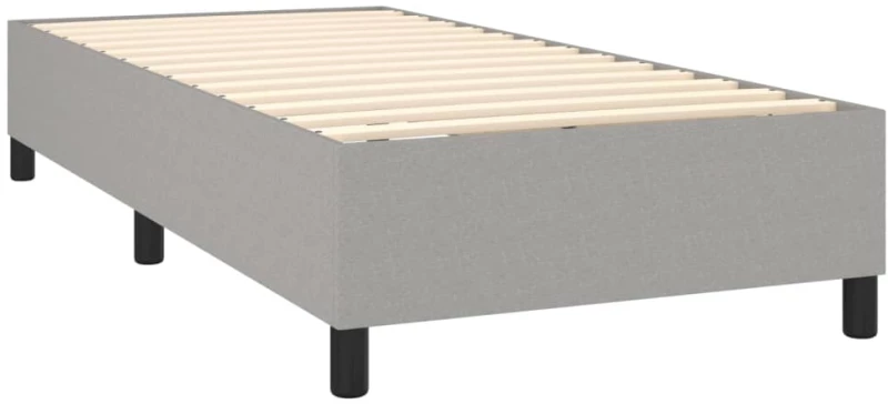 ΚΡΕΒΑΤΙ BOXSPRING ΜΕ ΣΤΡΩΜΑ ΑΝΟΙΧΤΟ ΓΚΡΙ 90X200 ΕΚ. ΥΦΑΣΜΑΤΙΝΟ 3136405