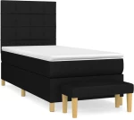 ΚΡΕΒΑΤΙ BOXSPRING ΜΕ ΣΤΡΩΜΑ ΜΑΥΡΟ 90X200 ΕΚ. ΥΦΑΣΜΑΤΙΝΟ 3137127