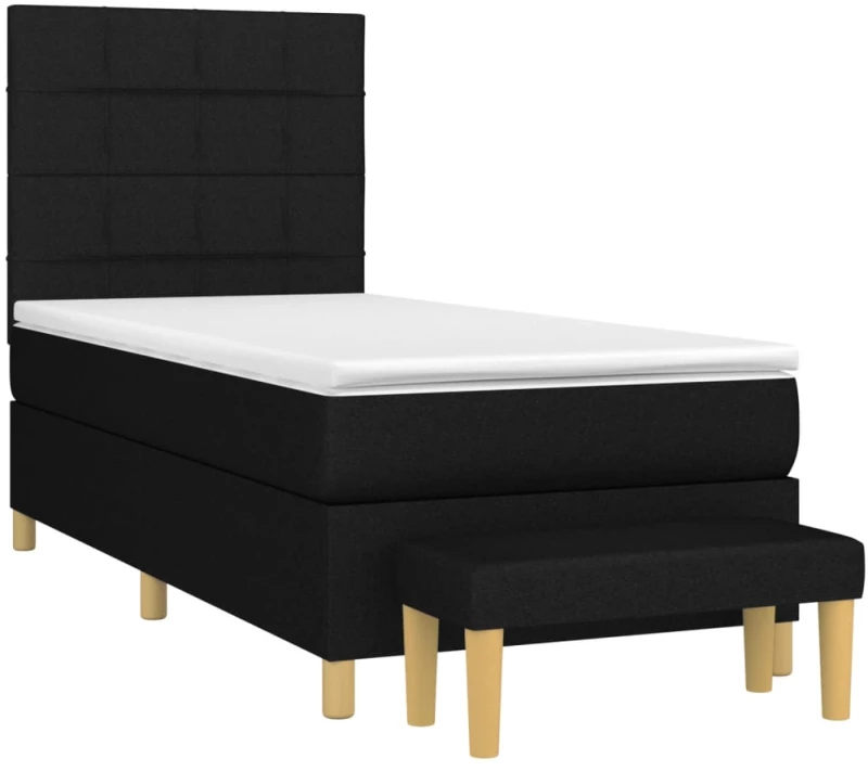 ΚΡΕΒΑΤΙ BOXSPRING ΜΕ ΣΤΡΩΜΑ ΜΑΥΡΟ 90X200 ΕΚ. ΥΦΑΣΜΑΤΙΝΟ 3137127