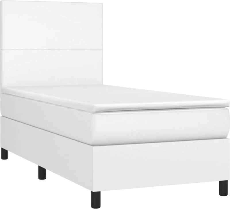 ΚΡΕΒΑΤΙ BOXSPRING ΜΕ ΣΤΡΩΜΑ & LED ΛΕΥΚΟ 80X200 ΕΚ. ΣΥΝΘ. ΔΕΡΜΑ 3135790