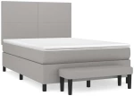 ΚΡΕΒΑΤΙ BOXSPRING ΜΕ ΣΤΡΩΜΑ ΑΝΟΙΧΤΟ ΓΚΡΙ 140X200 ΕΚ. ΥΦΑΣΜΑΤΙΝΟ 3136437