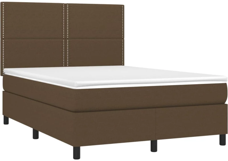 ΚΡΕΒΑΤΙ BOXSPRING ΜΕ ΣΤΡΩΜΑ & LED ΣΚ.ΚΑΦΕ 140X200 ΕΚ ΥΦΑΣΜΑΤΙΝΟ 3134800