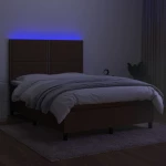 ΚΡΕΒΑΤΙ BOXSPRING ΜΕ ΣΤΡΩΜΑ & LED ΣΚ.ΚΑΦΕ 140X200 ΕΚ ΥΦΑΣΜΑΤΙΝΟ 3134800