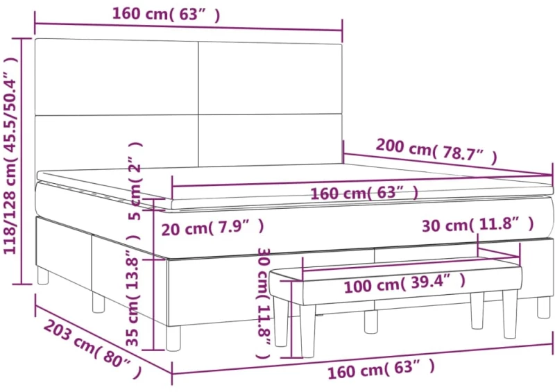 ΚΡΕΒΑΤΙ BOXSPRING ΜΕ ΣΤΡΩΜΑ ΑΝ. ΠΡΑΣΙΝΟ 160X200ΕΚ ΥΦΑΣΜΑΤΙΝΟ 3136445