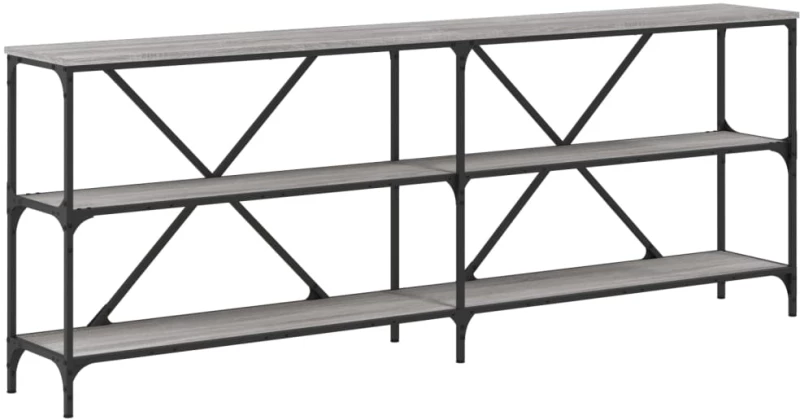 ΤΡΑΠΕΖΙ ΚΟΝΣΟΛΑ ΓΚΡΙ SONOMA 200X30X75 ΕΚ. ΕΠΕΞ. ΞΥΛΟ + ΣΙΔΗΡΟΣ 832861