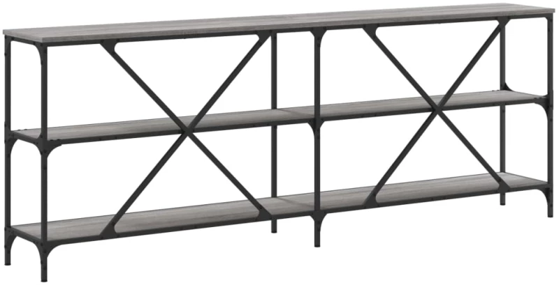 ΤΡΑΠΕΖΙ ΚΟΝΣΟΛΑ ΓΚΡΙ SONOMA 200X30X75 ΕΚ. ΕΠΕΞ. ΞΥΛΟ + ΣΙΔΗΡΟΣ 832861