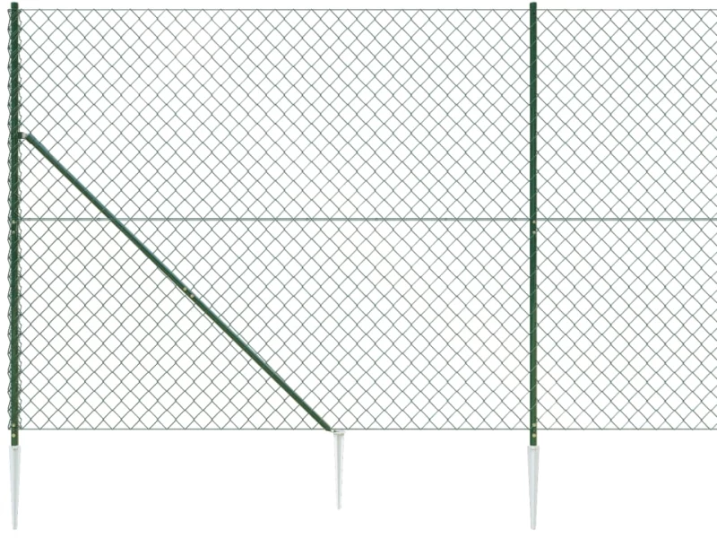 ΣΥΡΜΑΤΟΠΛΕΓΜΑ ΠΕΡΙΦΡΑΞΗΣ ΠΡΑΣΙΝΟ 1,6 X 25 Μ. ΜΕ ΚΑΡΦΩΤΕΣ ΒΑΣΕΙΣ 153932