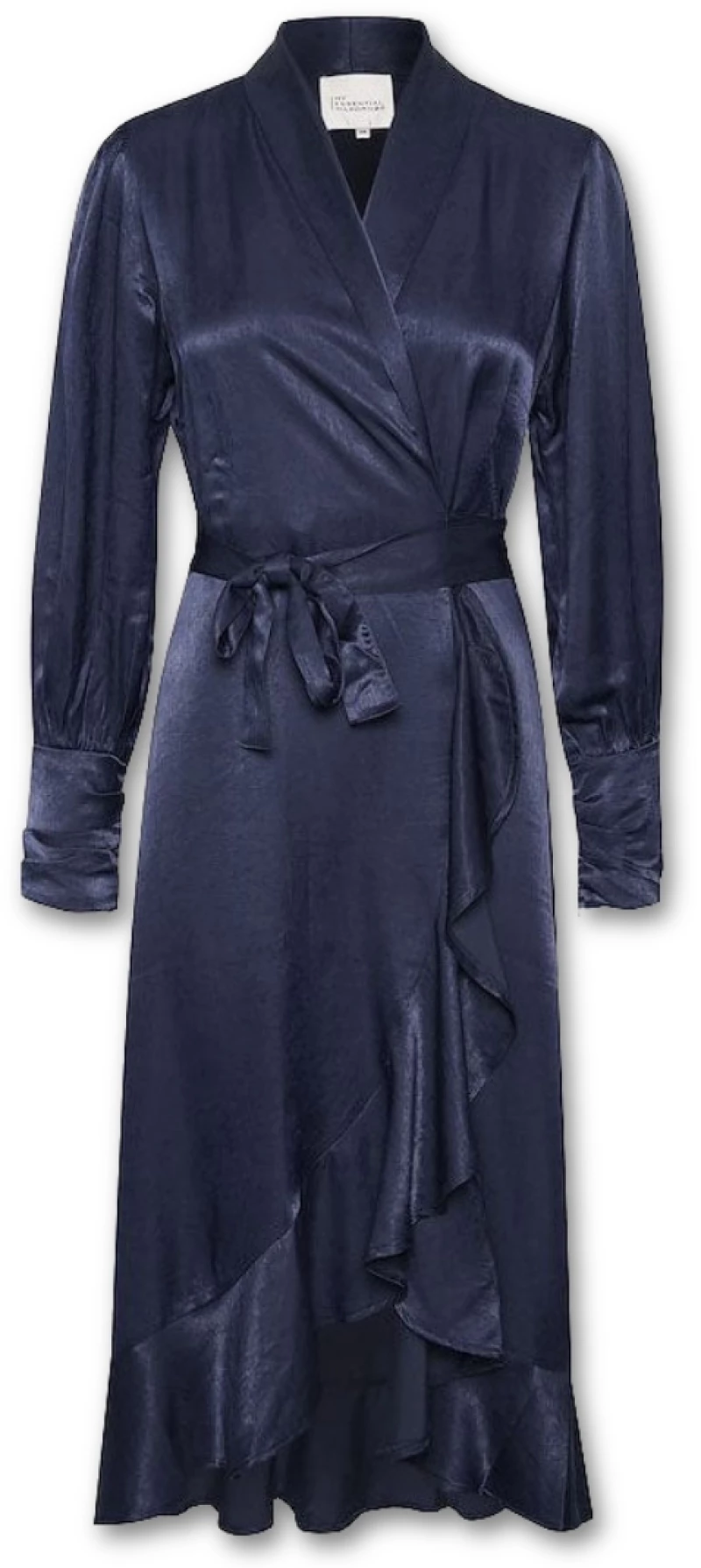 Σατέν κρουαζέ φόρεμα Elvira My Essential Wardrobe - Μπλέ σκούρο