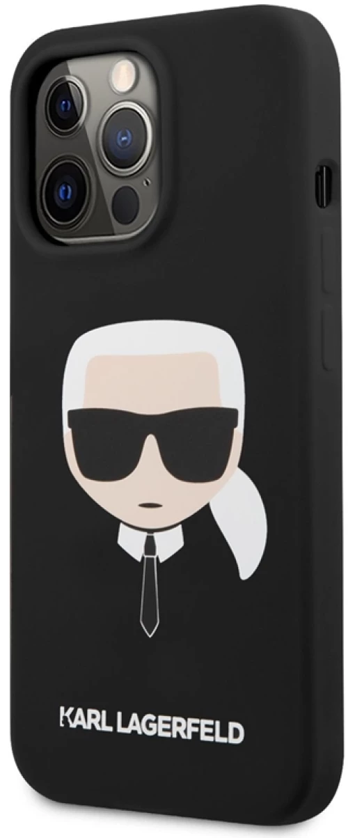 Karl Lagerfeld Silicone Ikonik Karl`s Head - Case for iPhone 13 Pro Max (Black)