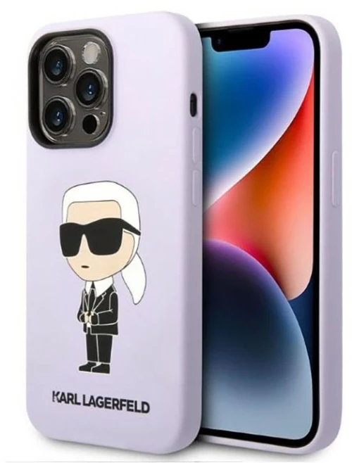 Karl Lagerfeld Silicone NFT Ikonik - Case for iPhone 14 Pro Max (Purple)