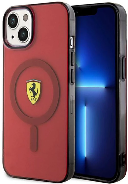 Ferrari Translucent MagSafe - Case for iPhone 14 (Red)