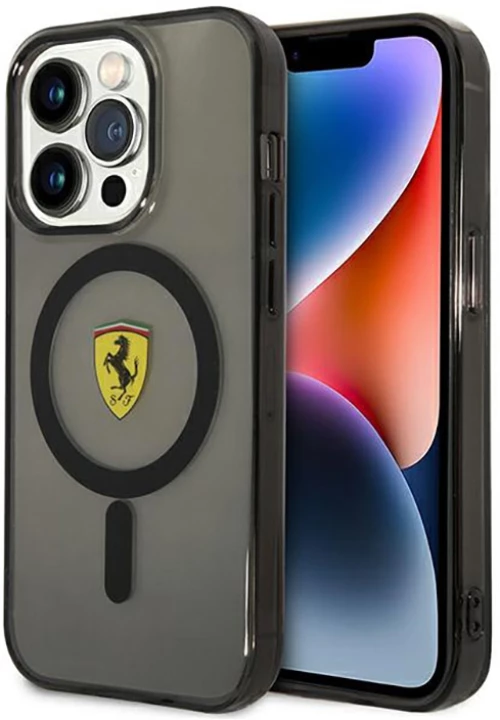 Ferrari Translucent MagSafe - Case for iPhone 14 Pro (Black)