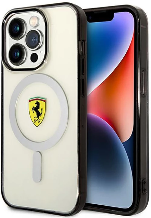 Ferrari Outline Magsafe - Case for iPhone 14 Pro Max (Transparent)