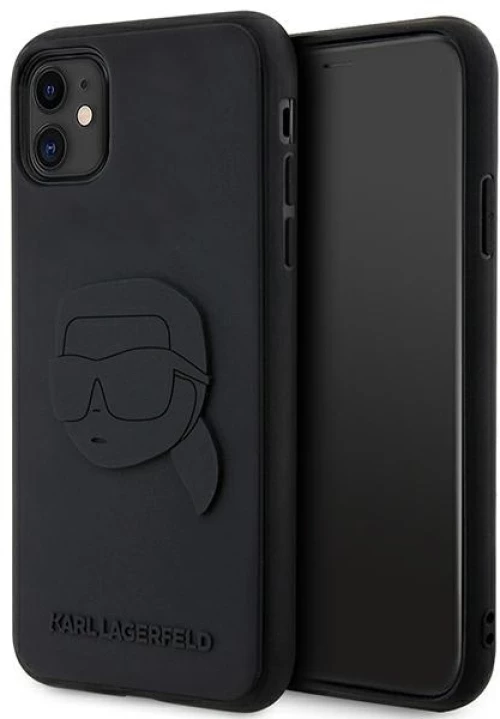 Karl Lagerfeld Rubber Karl Head 3D - Case for iPhone 11 (Black)