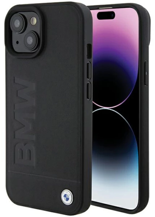 BMW Leather Hot Stamp - Case for iPhone 15 (black)
