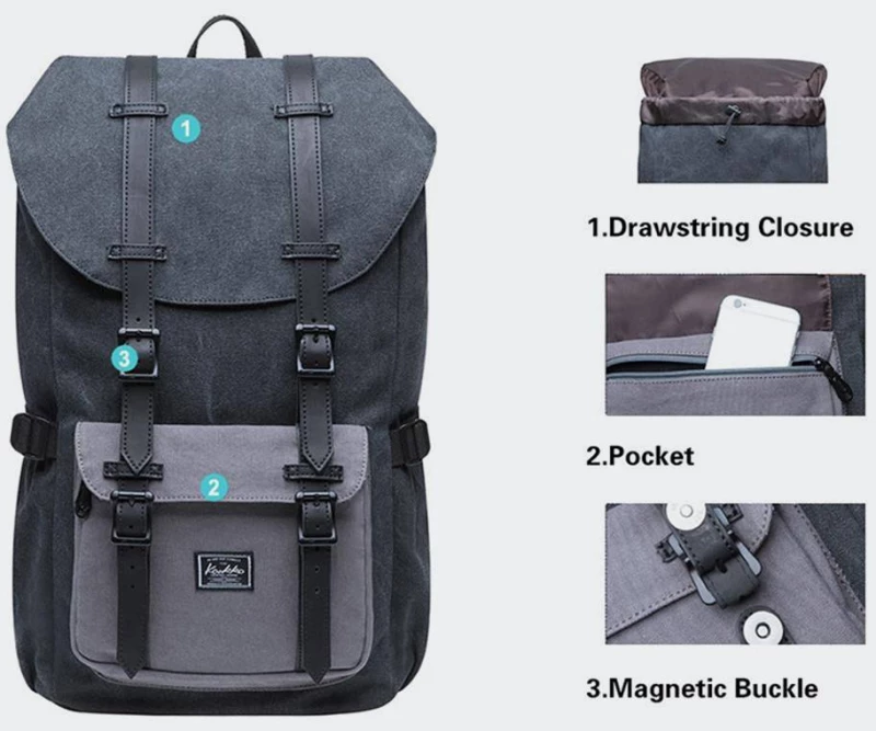 KAUKKO BACKPACK - E5-1-BLACK/GREY
