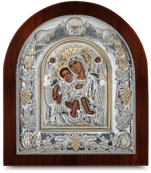 Ασημένια εικόνα ΑΞΙΟΝ ΕΣΤΙΝ  19.5x17.5cm
