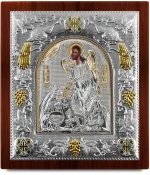 Ασημένια εικόνα ΑΓΙΟΣ ΙΩΑΝΝΗΣ  15x13cm