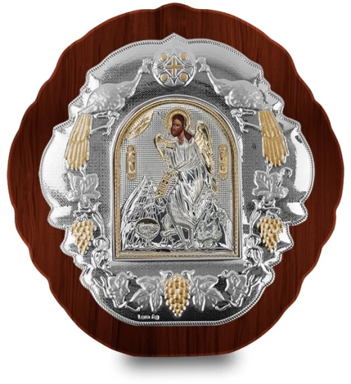 Ασημένια εικόνα ΑΓΙΟΣ ΙΩΑΝΝΗΣ  22x21cm