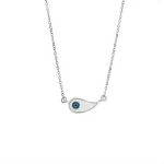 Κολιέ Senza Silver 925, Ματάκι λαχούρι με σμάλτο SSR2837SR