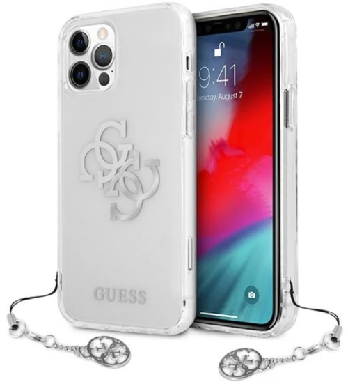 Guess 4G Big Logo Charm - Case for iPhone 12 Pro Max (Silver)