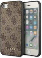 Guess 4G Metal Gold Logo - Case for iPhone SE 2022 / SE 2020 / 8 / 7 (brown)