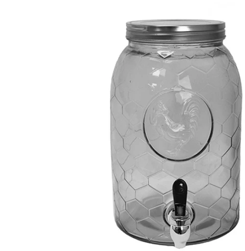Γυάλα σαγρέ,inox καπάκι&βρύση19x30,6. 5L