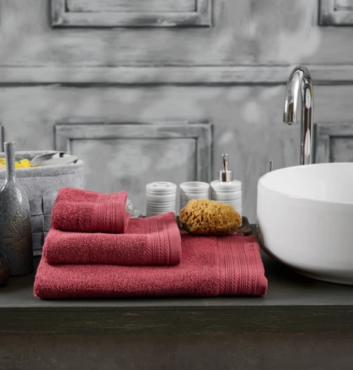 Πετσέτα Μονόχρωμη New Cotton Series - Dusty Red, Σώματος 75x150