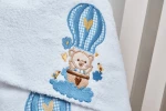 Πετσέτες Σετ με Κέντημα Baloon Blue - 50x90,75x150 με κέντημα