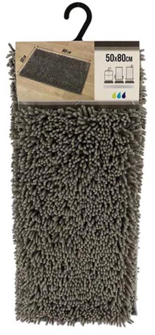 xαλί μπάνιου microfiber γκρι 50x80
