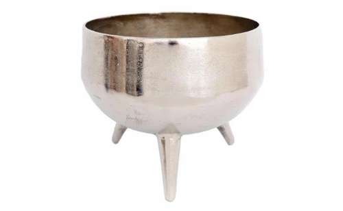 Κασπώ αλουμίνιο . ασημί τρίποδο 35x35