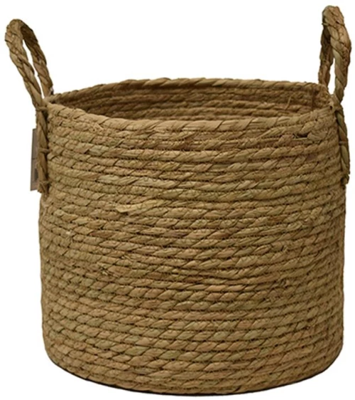 Καλάθι ψάθινο φυσικό χρώμα  Φ29x26