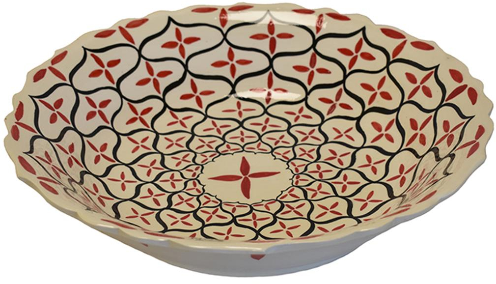 Πιάτο διακσομ. κεραμικό χειροποίητο relief 42εκ.  Μαύρο