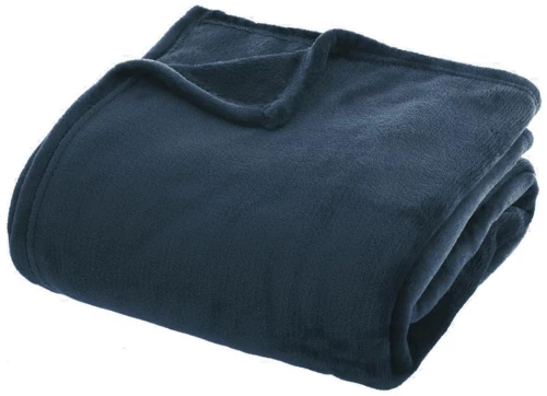 Κουβέρτα microfibre βελούδο μπλε 180x230