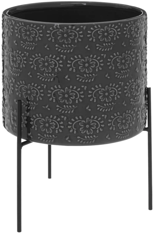 Κασπώ κεραμικό γκρι LUM σε τρίποδο 18,5x27,2