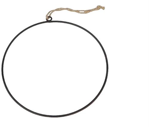 Στεφάνι μεταλλικό μαύρο Φ35