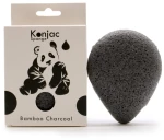 Φυτικό Σφουγγάρι Προσώπου Konjac Face Sponge Bamboo Charcoal Teardrop