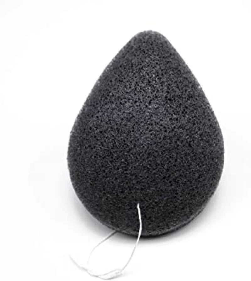 Φυτικό Σφουγγάρι Προσώπου Konjac Face Sponge Bamboo Charcoal Teardrop