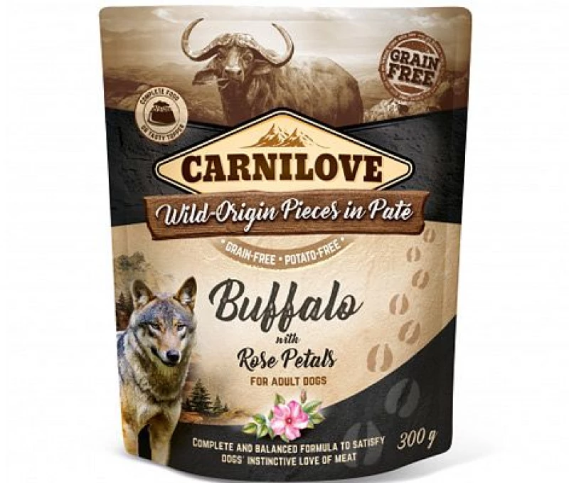 Brit Carnilove Pouches 300gr Buffalo with Rose Petals  300kgr