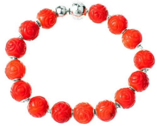 Γυναικεία Βραχιόλια Thomas Sabo KT0147-870-10-L17 Κόκκινο Αυθεντικό ασήμι