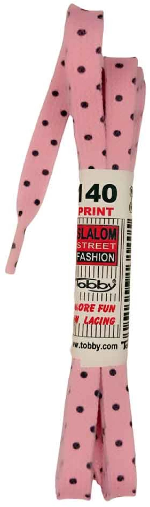Κορδόνια παπουτσιών Tobby Dots Pink 140cm